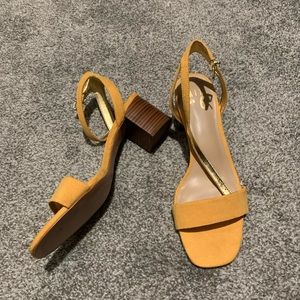 Mix No. 6 Yellow Suede Block Heel